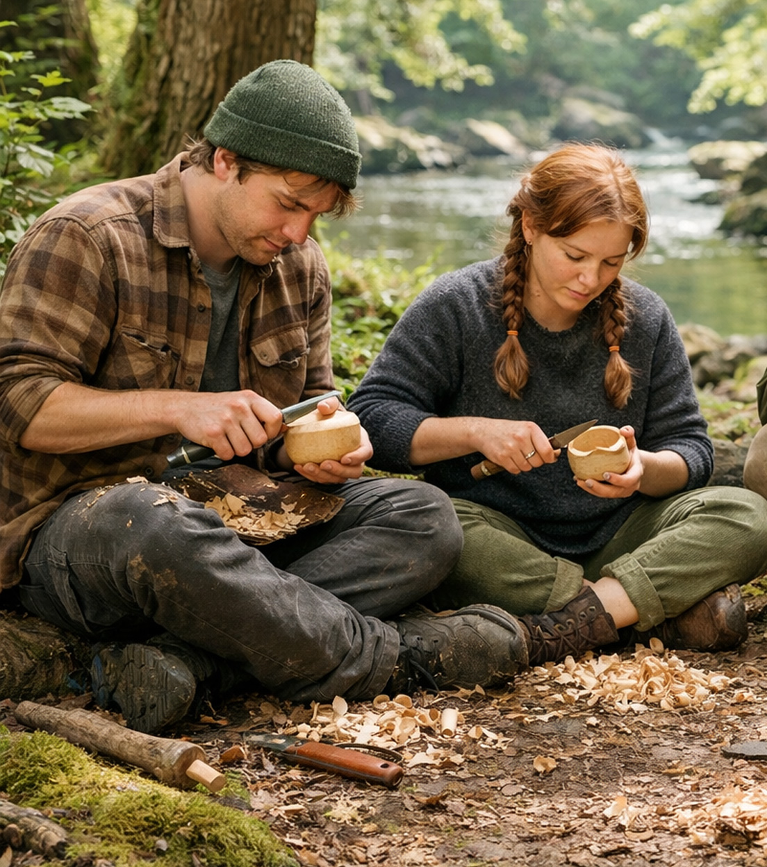 wooden cup Carving courseCornwall